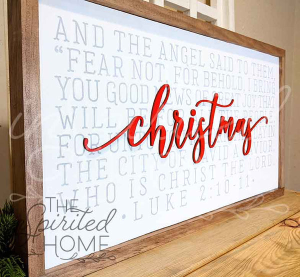 Good News of Great Joy - Luke 2:10 Sign