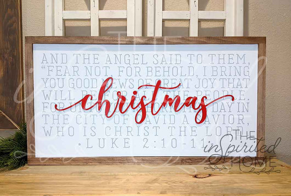 Good News of Great Joy - Luke 2:10 Sign