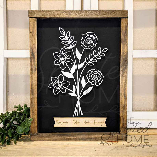 Personalized Mother's Day Flowers  - Birth Flower Mom Gift - Mother's Day Bouquet Personalized - Gift for Mom