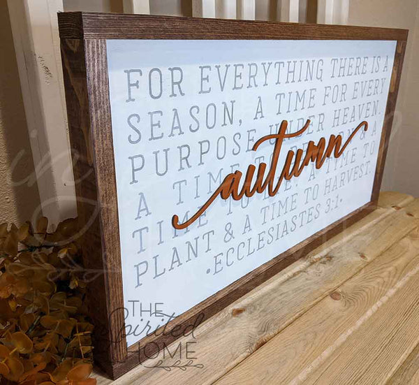 To Everything There is a Season - Fall Bible Verse Decor