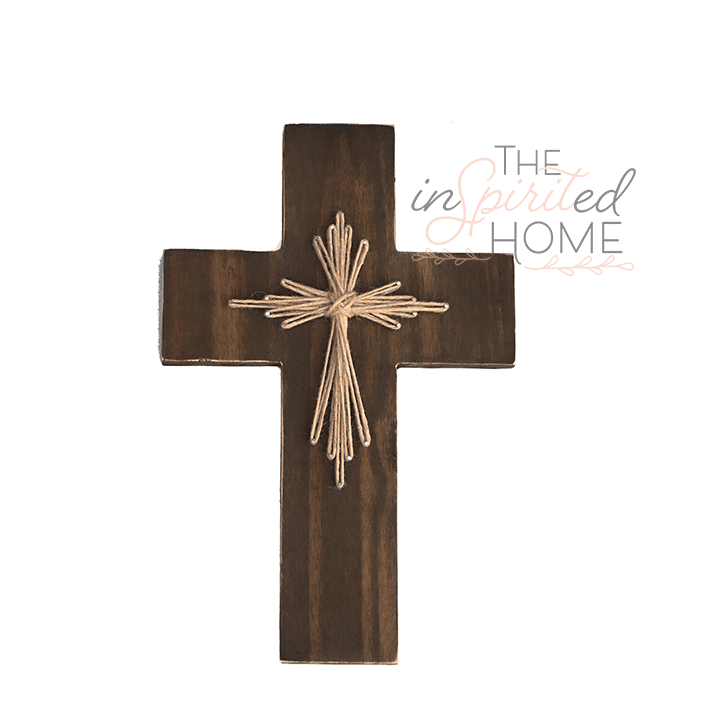 Scripture Wood Sign - Cross String Art – The InSpirited Home
