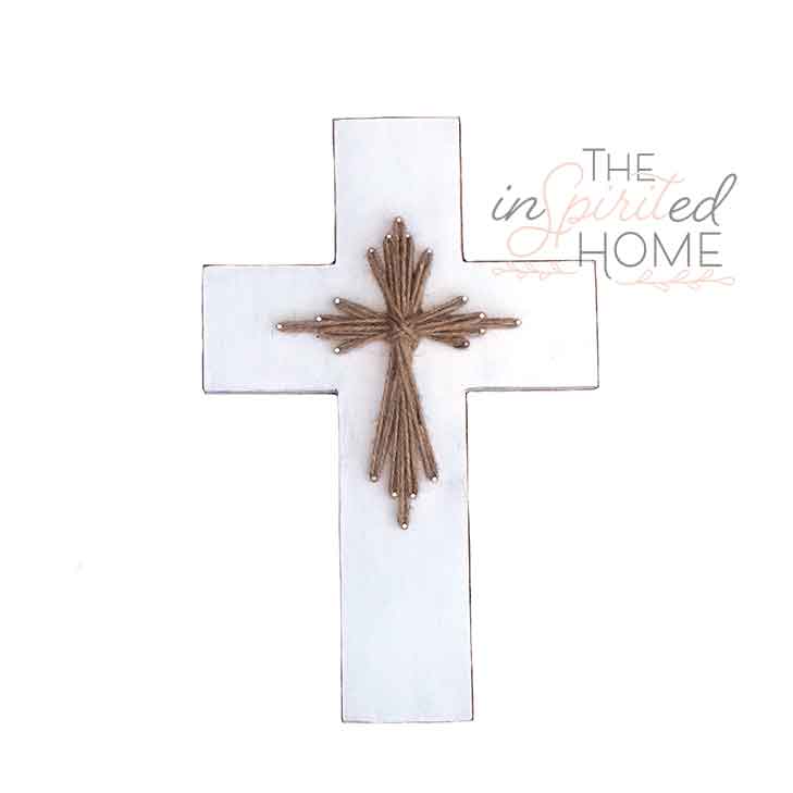 Scripture Wood Sign - Cross String Art – The InSpirited Home