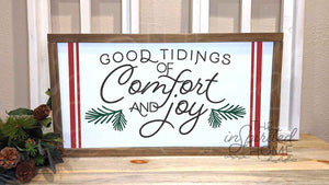 Good Tidings of Comfort & Joy - Hymn wall sign