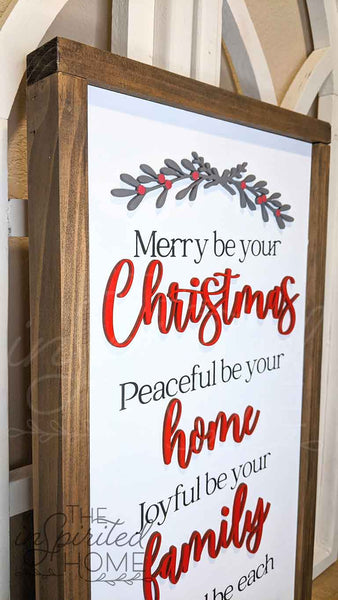 Merry Be Your Christmas - Christmas Holiday Sign