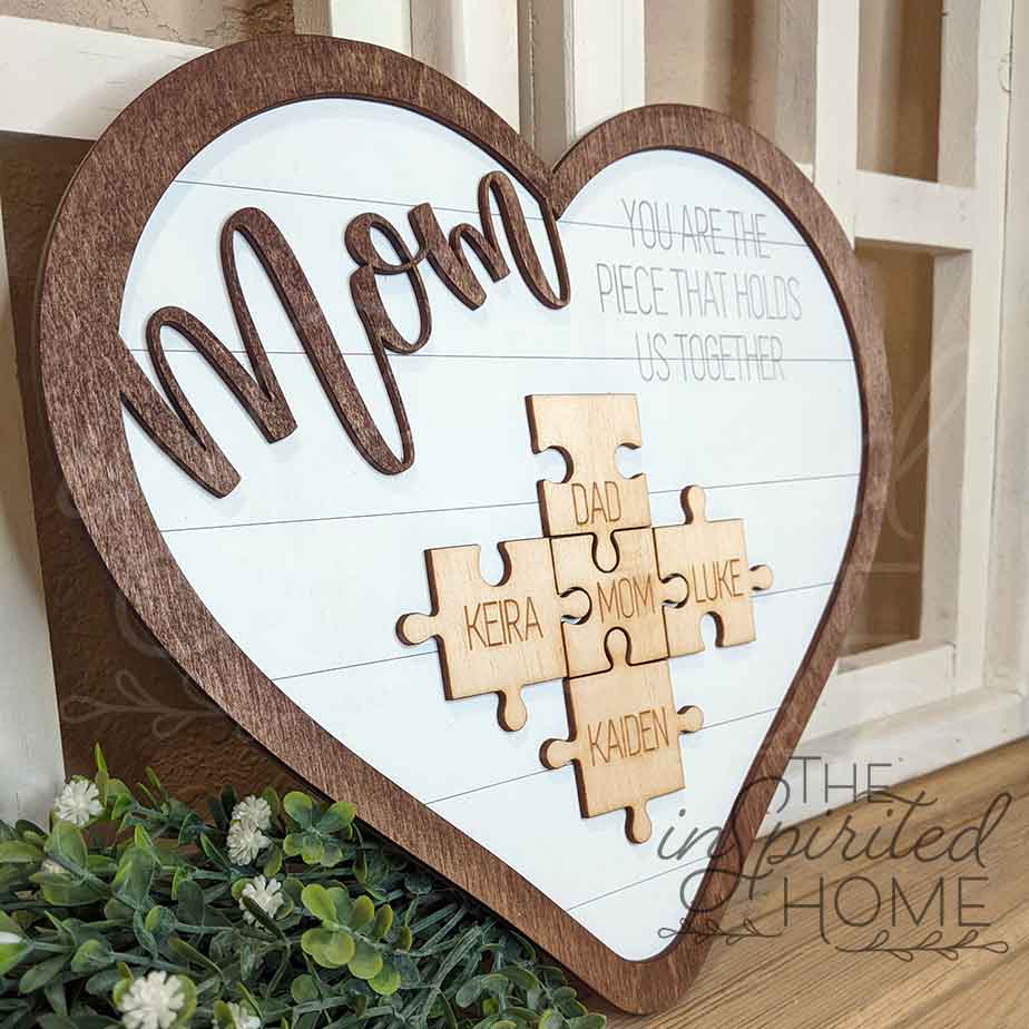 Mom Puzzle Piece, Holds us together, Mother's Day gifts, Gifts for Mom,  Personalized gifts, Small wall decor, Custom mom gifts, puzzle piece