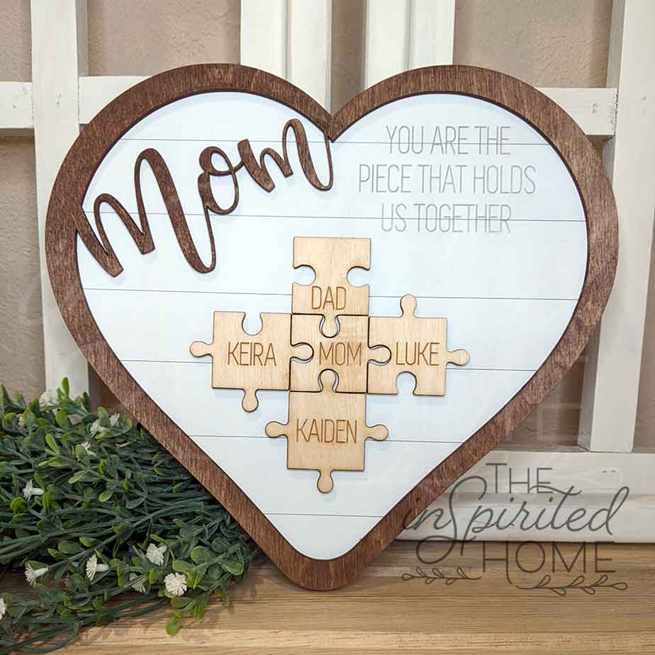 Personalized Gifts For Grandma, Grandma Puzzle Sign With Kids