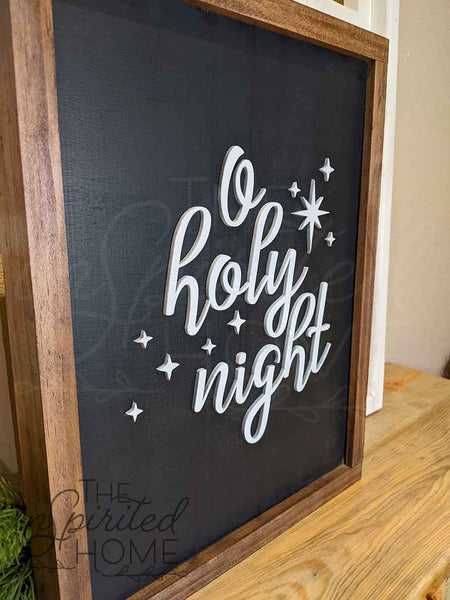 O Holy Night - Christmas Hymn Wall Sign