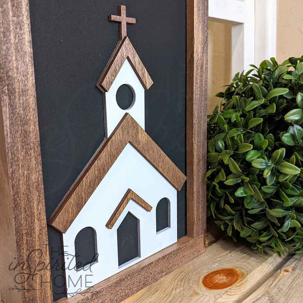 Wooden Church Decor - Christian Farmhouse Decor