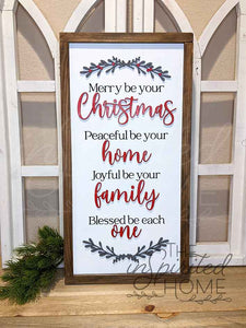 Christmas Home Decor - Christmas Decor and Wooden Signs - Christmas Decorations - Merry Be Your Christmas