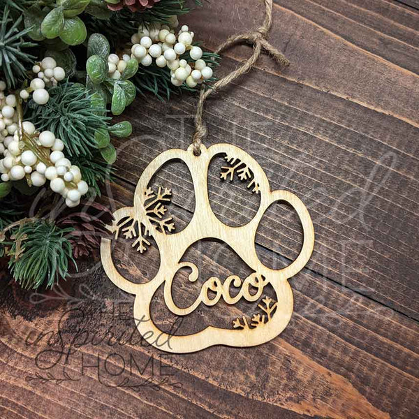 Personalized Paw Ornament