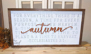 To Everything there is a Season - Fall Decor - Christian Fall Signs - Fall Wooden Signs and Decor - Christian Autumn Signs - Autumn Decor