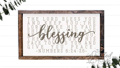The Lord's Blessing, Numbers 6:24-26, Typography Christian Art Print, Bible Verse Wall Art, Minimal Scripture Sign, Christian Home Decor Numbers 6:24-26 Wall Art | Bible Verse Sign | May The Lord Bless You | Home Decor | Christian Gifts | Scripture Art | Inspirational Quote