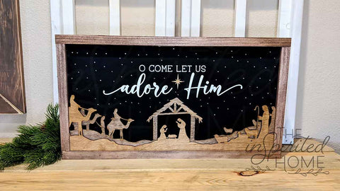 3D Nativity Scene Sign - Christmas Wall Art