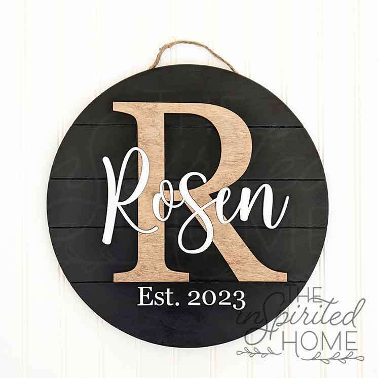 Personalized Door Hanger - Family Name Door Hanger - Realtor Client Gift - Real Estate Closing Gift -  Housewarming Gift - New Home Gift