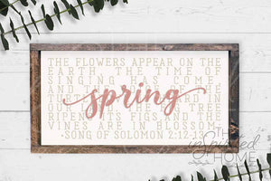 Christian Bible Verse Sign - Spring Bible Sign - Spring Bible Verse Decor - Song of Solomon Christian Decor