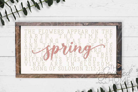 Christian Bible Verse Sign - Spring Bible Sign - Spring Bible Verse Decor - Song of Solomon Christian Decor