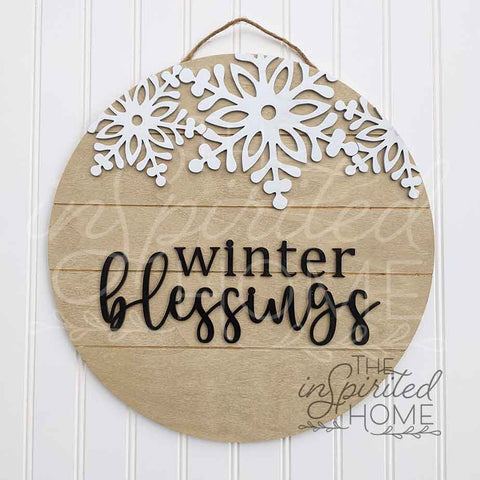 Winter Blessings - Front Door Hanger