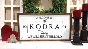 Joshua 24:15 Sign - As For Me And My House We Will Serve The Lord Decor - Welcome Sign - Entryway Decor 