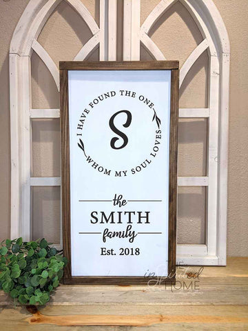 I Have Found The One Whom My Soul Loves - Religious Wedding Gift - Christian Anniversary Gift - Christian Housewarming Gift