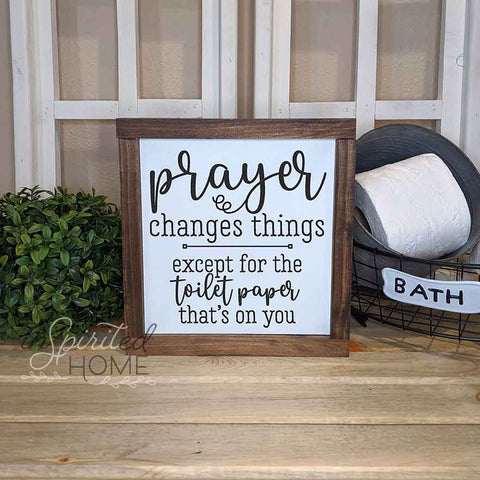 Rustic Bathroom Sign