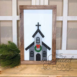 Wooden Church Sign - Christmas Church