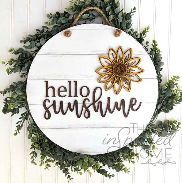 Summer Wreath | Sunshine Wreath | Hello Wreath | Hello Sunshine Wreath | Summer Door Hanger | Sunshine Door Hanger | Summer Front Door Decor