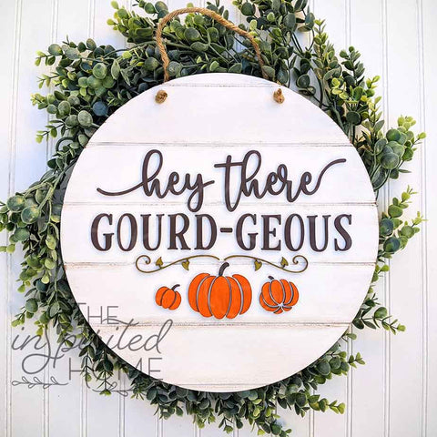 Hey There Gourd-Geous - Fall Door Hanger