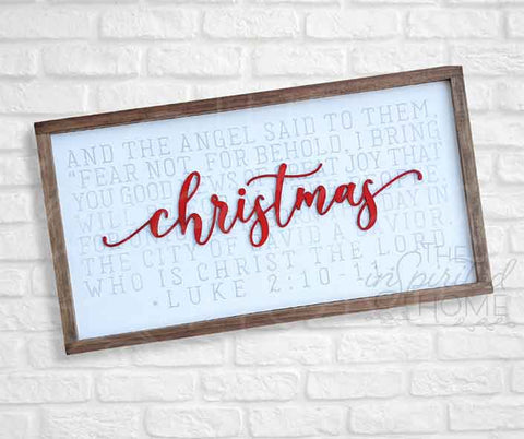 Good News of Great Joy  Sign - Luke 2:10-11 Sign - Christian Christmas Decor -  Luke 2:10 Christmas Scripture -  Christmas Home Decor Gift -  Good Tidings Of Great Joy