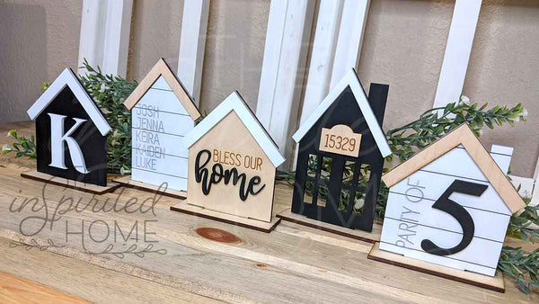 Personalized Mini Home Signs - Set of 5