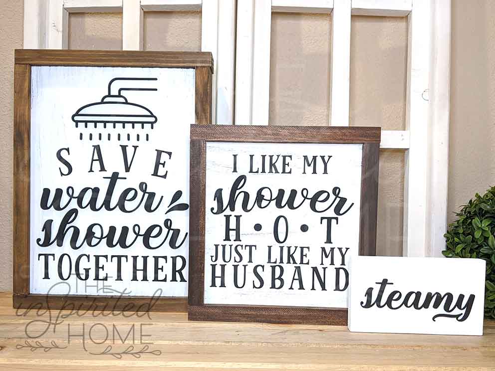 Master Bathroom Decor - Bathroom Decor - Funny Bathroom Decor - Shower Decor - I Like my Shower Hot just like my husband Sign