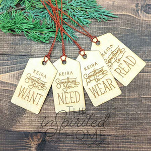 Set of 4 Gift tags for Christmas Presents, Something to Read, Somethin –  Rustic Restyle