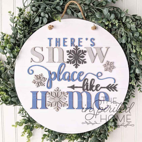There's Snow place like Home - Shiplap Door Hanger