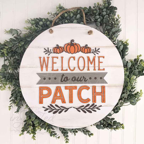 Welcome to our Patch - Fall Door Hanger