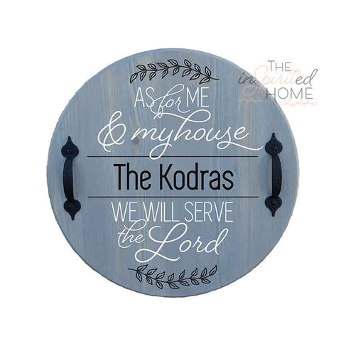 Personalized Round Wooden Tray