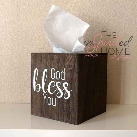 God Bless Tissue Box